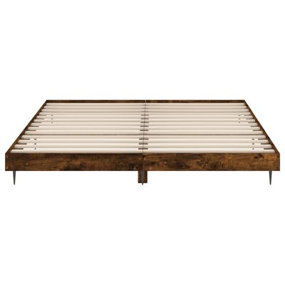 vidaXL Bedframe zonder matras hout gerookt eikenkleurig 150x200 cm