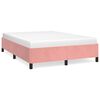 vidaXL Bedframe zonder matras 140x190 cm fluweel roze