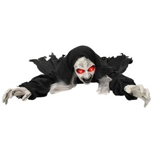 vidaXL Halloween Kruipende Zombie SPOOKA Zwart 41 x 130 x 24 cm