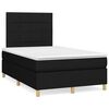 vidaXL Boxspring met matras stof zwart 120x200 cm
