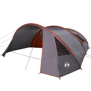vidaXL Tunnel Tent 6-Persoon 6-persoons Grijs en Oranje
