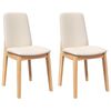 vidaXL Eetkamerstoelen met kussens 2 st massief hout rubber