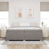 vidaXL Bedframe met matras Taupe 200 x 200 cm Stof