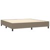 vidaXL Boxspring met matras en LED stof taupe 200x200 cm