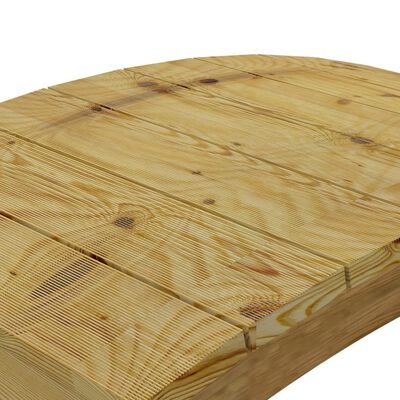 vidaXL Tuinbrug 110x74 cm geïmpregneerd massief grenenhout