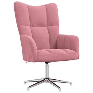 vidaXL Relaxstoel fluweel roze