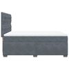vidaXL Boxspring met matras fluweel donkergrijs 160x200 cm