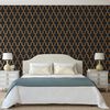 DUTCH WALLCOVERINGS Behang Geometric zwart en goudkleurig