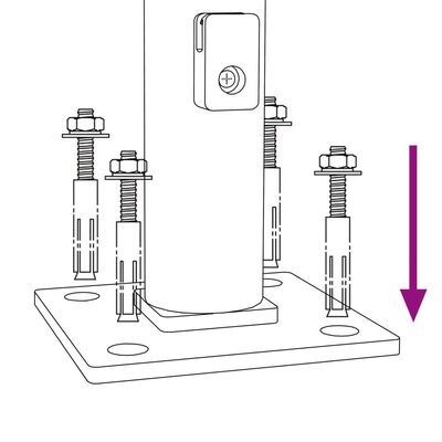 vidaXL Gaashek met flens 1,4x10 m antracietkleurig