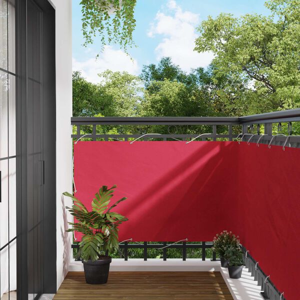 vidaXL Balkon Scherm Bordeauxrood 90 x 200 cm Oxford Stof