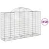 vidaXL Schanskorven 50 st gewelfd 200x50x120/140 cm ijzer