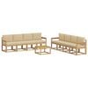 vidaXL Buiten bankenset 9 st Wit en Beige