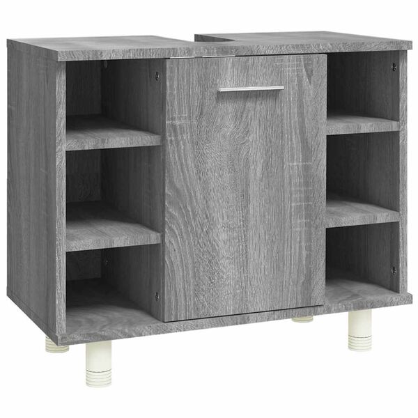 vidaXL Badkamerkast 60x32x53,5 cm bewerkt hout grijs sonoma eikenkleur
