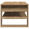 vidaXL Salontafel Artisan Eiken 102 x 55 x 45 cm Bewerkt hout