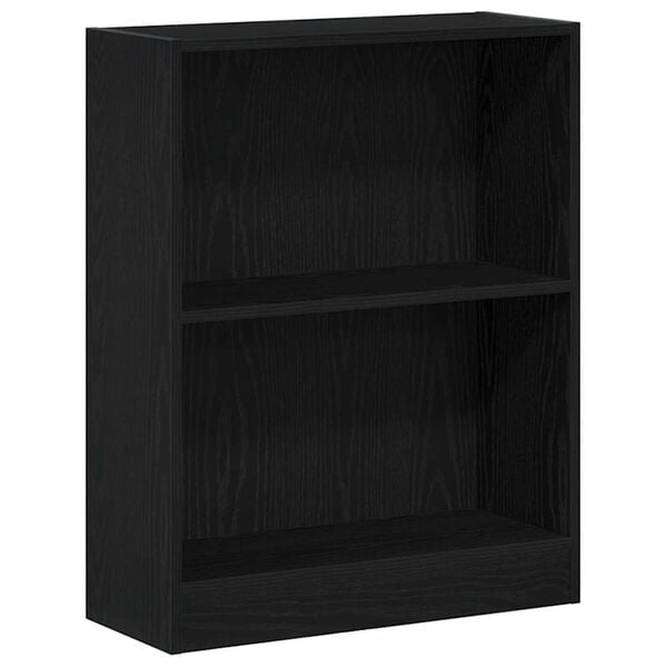 vidaXL Boekenkast Zwart Eiken 60 x 24 x 76 cm Bewerkt hout