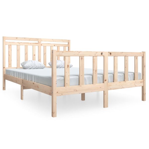 vidaXL Bedframe massief hout 140x190 cm