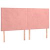 vidaXL Hoofdbord roze 160x5x118/128 cm fluweel