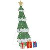 vidaXL Verlichte Kerstboom met 3 Cadeau Dozen 2D Warm Wit Meerkleurig