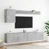vidaXL 5-delige Tv-wandmeubelset bewerkt hout betongrijs