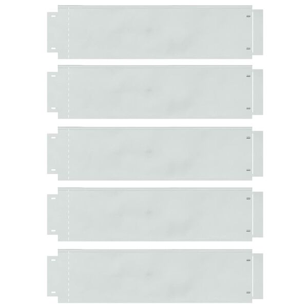 vidaXL Gazonranden 5 pcs Zilver 100 x 25 x 0,07 cm