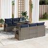 vidaXL 7-delige Loungeset met kussens poly rattan acacia grijs