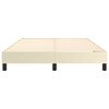 vidaXL Boxspring bed kunstleer cr&egrave;mekleurig 140x190 cm