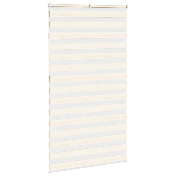 vidaXL Zebra rolgordijn 125x230 cm stofbreedte 120,9 cm marmerbeige