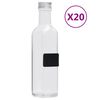 vidaXL Flessen met schroefdop 20 st 250 ml rechthoekig glas