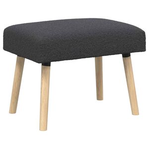vidaXL Bank Effen Donkergrijs 60 x 40 x 45 cm Boucl&eacute;