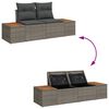 vidaXL Tuin Sofa Set met opslag 9 pcs Grijs Poly riet