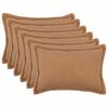 vidaXL Kussensloop 6 pcs HOUTEN Beige 50 x 70 cm Boucl&eacute;