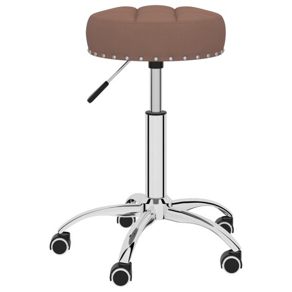 vidaXL Eetkamerstoelen draaibaar 4 st stof bruin