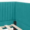 vidaXL Hoekbedframe met hoofdeinde Turquoise 100 cm x 200 cm Fluweel