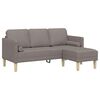 vidaXL Bankstel 2 pcs Taupe 173 x 131 x 67 cm Stof