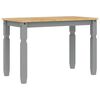 vidaXL Eettafel Corona 112x60x75 cm massief grenenhout grijs