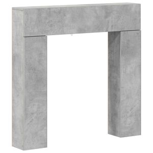 vidaXL Haardomlijsting Betongrijs 102 x 18 x 100,5 cm Bewerkt hout
