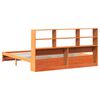 vidaXL Boekenkast Bedframe Wasbruin 200 x 200 cm Massief Vurenhout