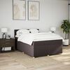 vidaXL Boxspring met matras stof donkerbruin 160x200 cm