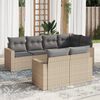vidaXL 7-delige Loungeset met kussens poly rattan beige