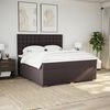 vidaXL Boxspring met matras stof donkerbruin 180x200 cm