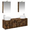 vidaXL Badkamerkastenset 5 pcs Gerookt eiken Bewerkt hout