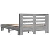 vidaXL Bedframe bewerkt hout metaal grijs sonoma eiken 140x200 cm