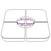 vidaXL 4-delige Set parasolvoeten voor kruisvoet parasol 100 kg PP