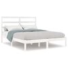 vidaXL Bedframe zonder matras massief grenenhout wit 160x200 cm