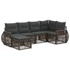 vidaXL Tuinbankenset 6 st Grijs en Donkergrijs poly rattan