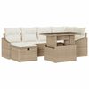 vidaXL Tuin Sofa Set 7 st poly rattan
