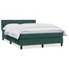 vidaXL Boxspring met matras fluweel donkergroen 140x220 cm