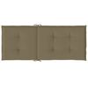 vidaXL Stoelkussens 4 st hoge rug 120x50x4 cm stof gem&ecirc;leerd taupe
