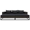 vidaXL 5-delige Loungeset met kussens poly rattan grijs