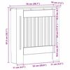 vidaXL Radiatorafdekking Zwart Eiken 78 x 19 x 81,5 cm Bewerkt hout